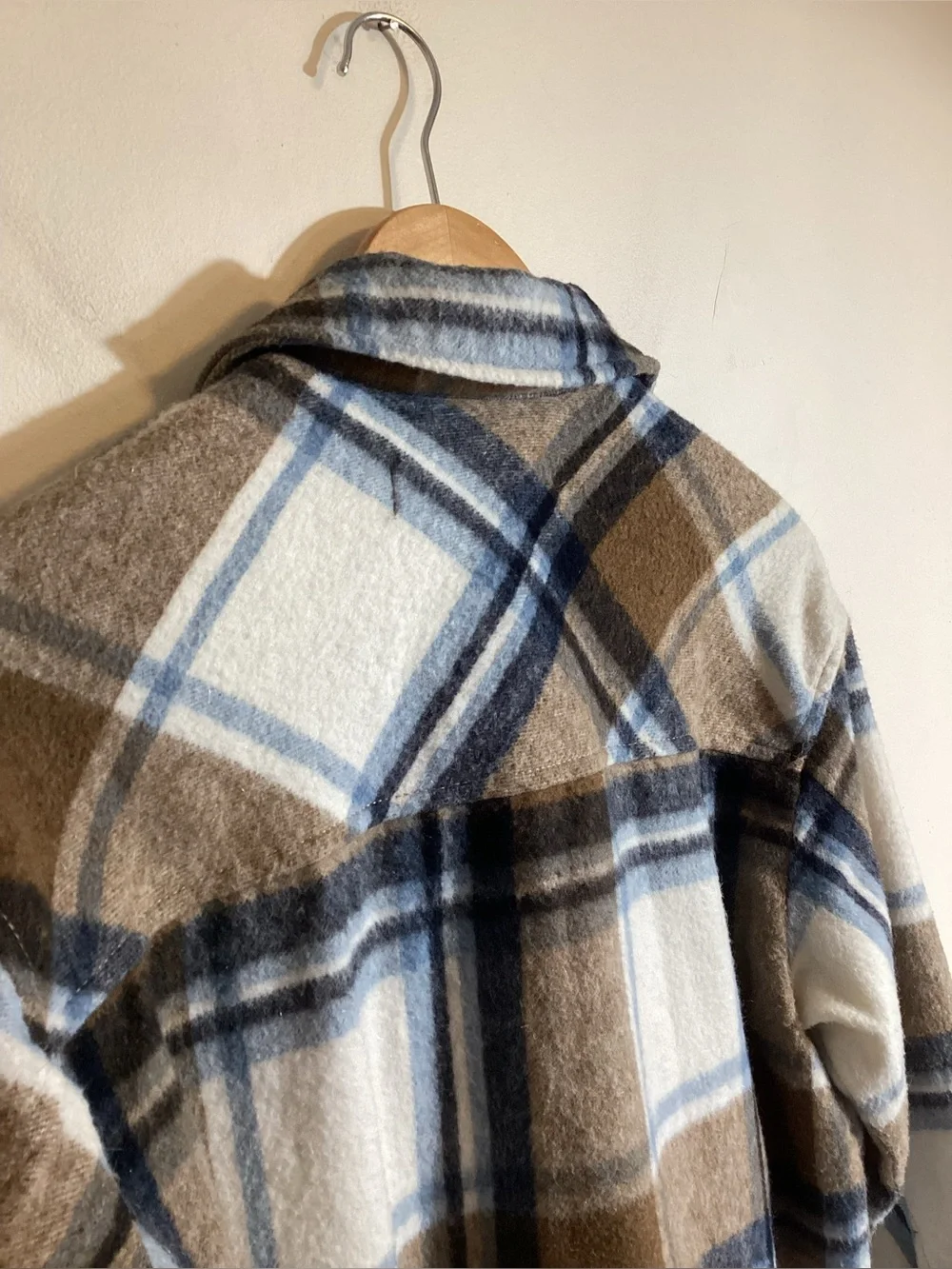 Zara Oversized Shacket Size S Plaid Flannel